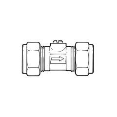 Isolating Valve - 15mm Chrome