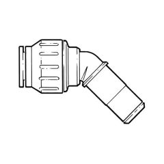 JG Speedfit 135° Stem Elbow - 15mm White