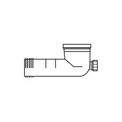 Kwickfit Toilet Pan Connector 110mm 90° + Boss 1.1/4"