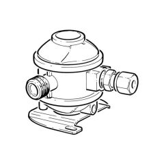 Caravan Low Pressure Regulator - Angled