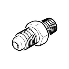 Male Adaptor, Brass, 1/4" flare x 1/4" NPT