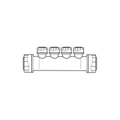 Polyplumb Manifold Double Socket 22 x 10mm, 4 Port