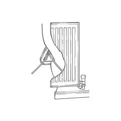 Radiator Pipe Guide & Seal - Concealed Twin Exit