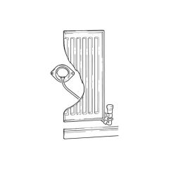 Radiator Pipe Guide & Seal - Face Fixing Single Exit