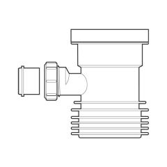 McAlpine Boss Pipe for use with W.C. Connectors