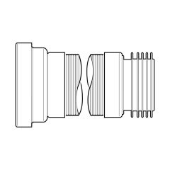 McAlpine Flexible Pan Connector - 140 to 290mm, White