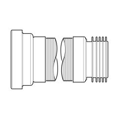 McAlpine Flexible Pan Connector - 140 to 290mm, White