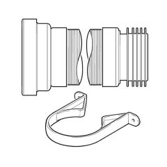 McAlpine Flexible Pan Connector - 238 to 758 mm, White