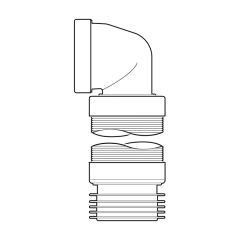 McAlpine Flexible Toilet Pan Connector 90° Angle