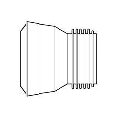 McAlpine MAC-1 Straight Toilet Pan Connector, White