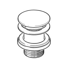 McAlpine Matt Black Sprung Waste - 1.1/4" BSP Tail, 60mm Flange