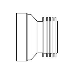 McAlpine MC-CON1 Straight Toilet Pan Connector, White