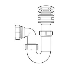 McAlpine P Trap Adjustable Telescopic Inlet - 1.1/4"/32mm Multifit