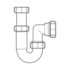 McAlpine P Trap Seal Adj. Telescopic Inlet 1.1/4"/32mm