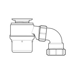 McAlpine Shower Waste Trap - 1.1/2"/40mm, Plastic Grid