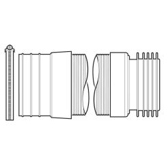 McAlpine Straight Back to Wall WC Pan Flexible Connector