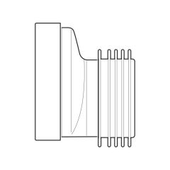 McAlpine WC-CON4 Offset Toilet Pan Connector, White