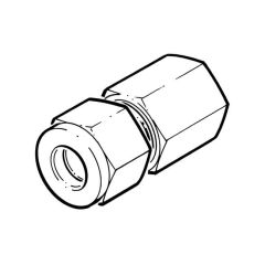 Metric Compression Straight Adaptor 8mm x 1/4" BSP PF