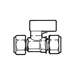 Mini Gas Ball Valve - 10mm Compression