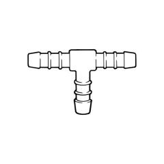 Hose Nozzle 3 Way 90° - 10mm o.d.