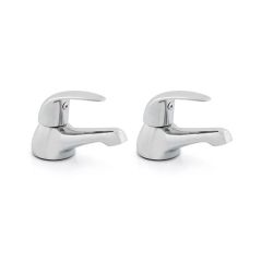 Ophelia Quarter Turn Lever Head Basin Taps, Pair