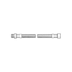 LPG High Pressure Galv. Braided Hose - 18" x 1/4"