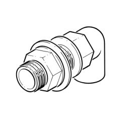 Overflow Pipe Bent Tank Connector - 21.5mm White