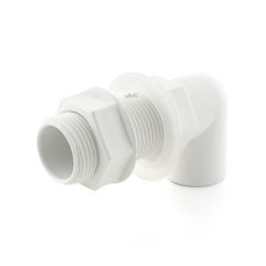 Overflow Pipe Bent Tank Connector - 21.5mm White