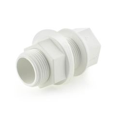 Overflow Pipe Straight Tank Connector - 21.5mm White
