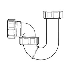 P Trap - 1.1/2"/40mm, 1.1/2"/38mm Seal