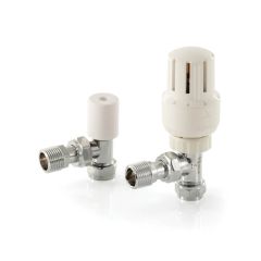 Pegler Mistral II Angled TRV & Lockshield Set - 15mm