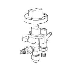 PEL22S Safety Gas Control Cock with Black Knob - 12mm