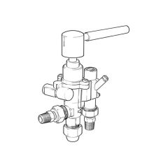 PEL22S Safety Gas Control Cock with Lever Handle 12mm