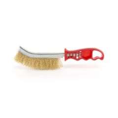 Plastic Handle "SPID" - Brass Plated Steel Wire Brush