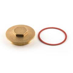 Immersion Heater Plug with Washer - Brass