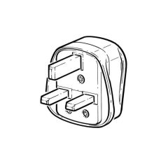 Plug Top - 3 Pin, 13A Fuse Fitted, White