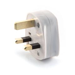 Plug Top - 3 Pin, 3A Fuse Fitted, White