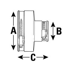 Plumbing Adaptor - 50 to 65mm x 30 to 45mm