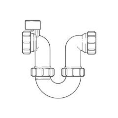 Anti-Syphon Running Trap Waste - 1.1/4"/32mm