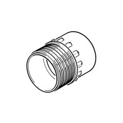 Solvent Weld Adaptor Male Iron - 50mm Black