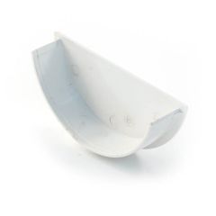 Half Round Gutter Stop End Internal - 112 mm - White