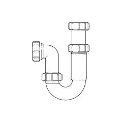 P Trap Seal Adjustable Telescopic Inlet 1.1/4"/32mm