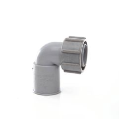 Push-fit Overflow Pipe Bent Adaptor - 21.5mm Grey