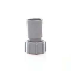 Push-fit Overflow Pipe Straight Adaptor - 21.5mm Grey