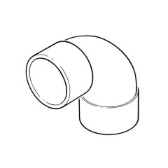 Solvent Weld Swept Bend - 92.1/2° x 50mm White MuPVC