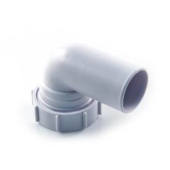 Universal Swivel Elbow - 90° x 32mm White 