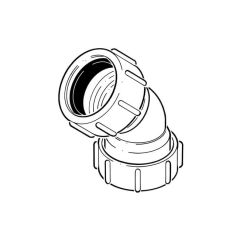 Universal Obtuse Bend - 45° x 40mm White 