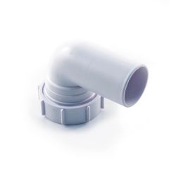 Universal Swivel Elbow - 90° x 40mm White 