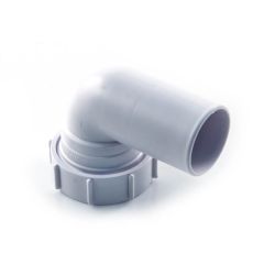 Universal Swivel Elbow - 90° x 40mm White 