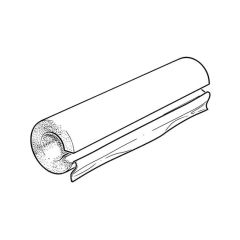 Pre-slit Pipe Insulation - 28mm dia. x 2m Long